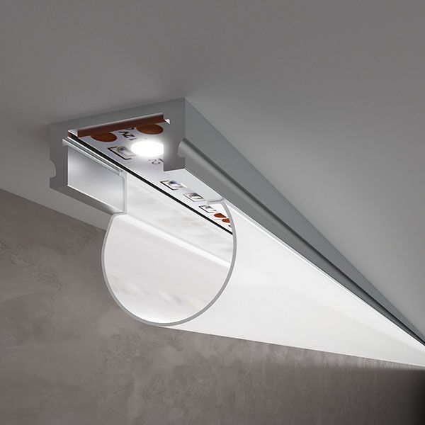 Накладной алюминиевый профиль для LED ленты LL-2-ALP010