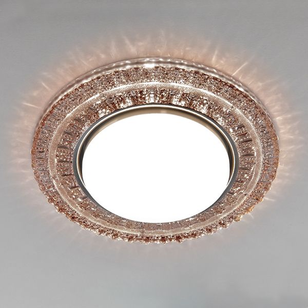 Встраиваемый точечный светильник с LED подсветкой 3028 GX53 CF кофе