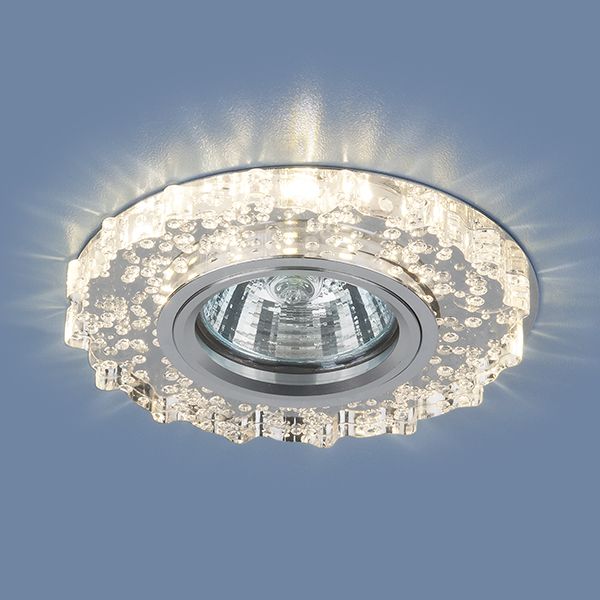 Встраиваемый потолочный светильник с LED подсветкой 2202 MR16 CL прозрачный