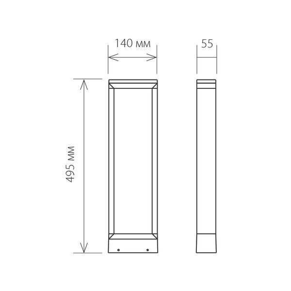 Astar F графит ландшафтный светильник TECHNO 1612 LED