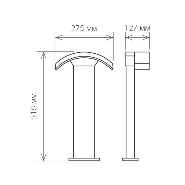 Asteria F черный ландшафтный светильник TECHNO 1677 LED