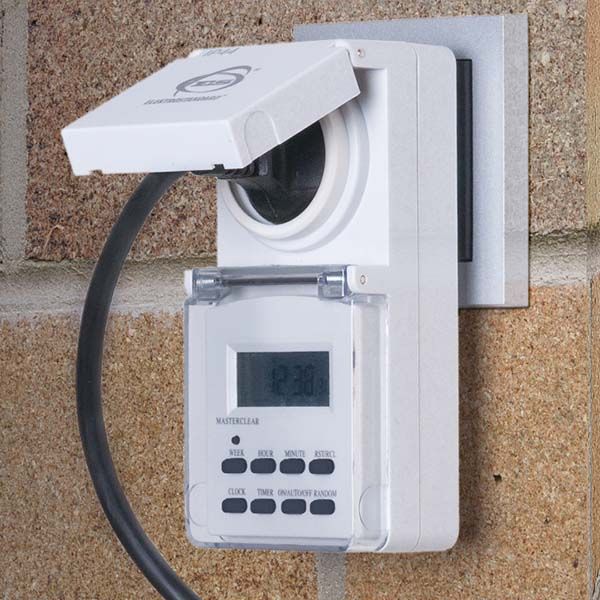 Розетка-таймер 16A x1 IP44 Белый TMH-E-6