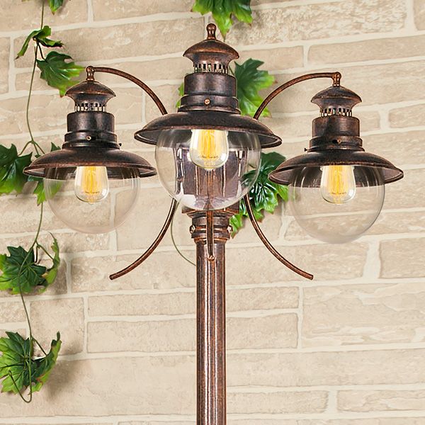 Talli F/3 брауни уличный трехрожковый светильник на столбе GL 3002F/3