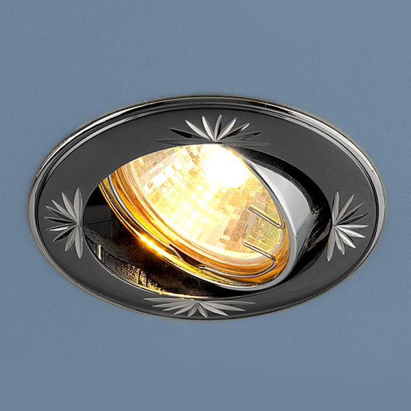 Светильник точечный поворотный 104A MR16 GU/SL черный/серебро
