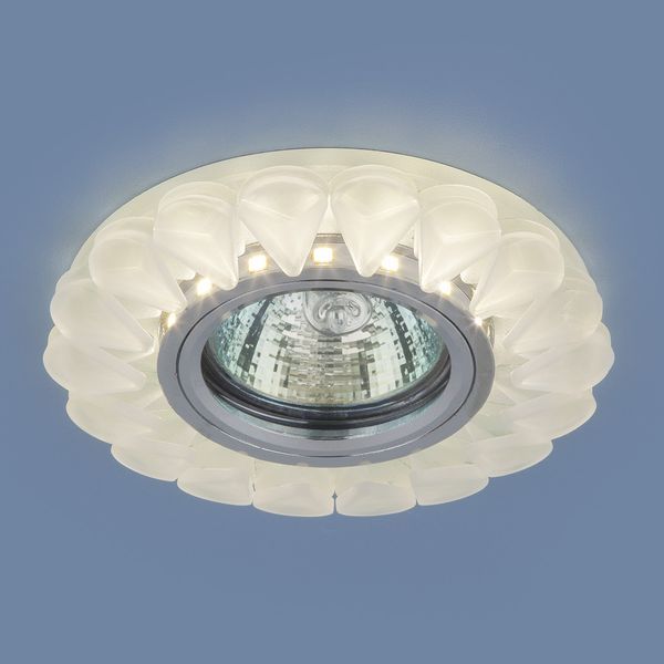Встраиваемый потолочный светильник с LED подсветкой 2210 MR16 Matt Ice матовый лед