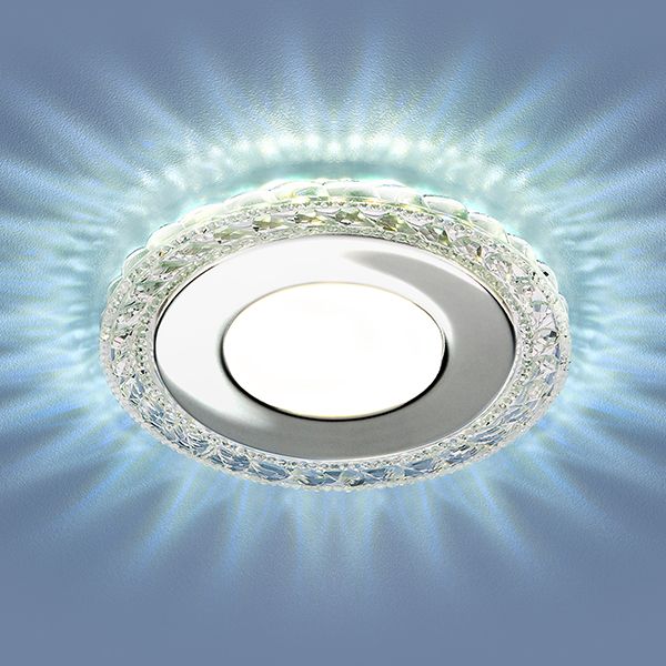 Встраиваемый светодиодный потолочный светильник с LED подсветкой 9909 LED 8W CL прозрачный