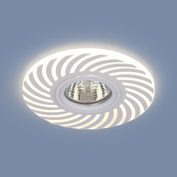 Встраиваемый точечный светильник с LED подсветкой 2215 MR16 WH белый