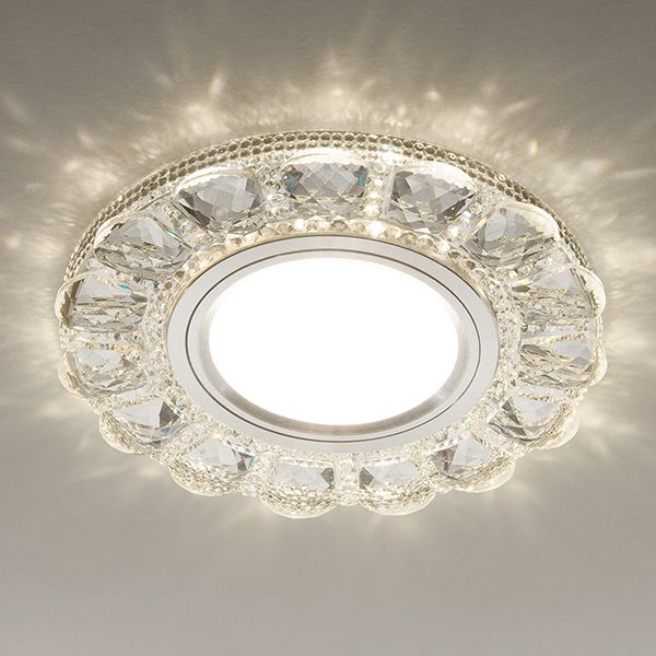 Встраиваемый точечный светильник с LED подсветкой 2218 MR16 CL прозрачный