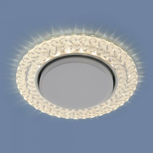 Встраиваемый точечный светильник с LED подсветкой 3027 GX53 CL прозрачный
