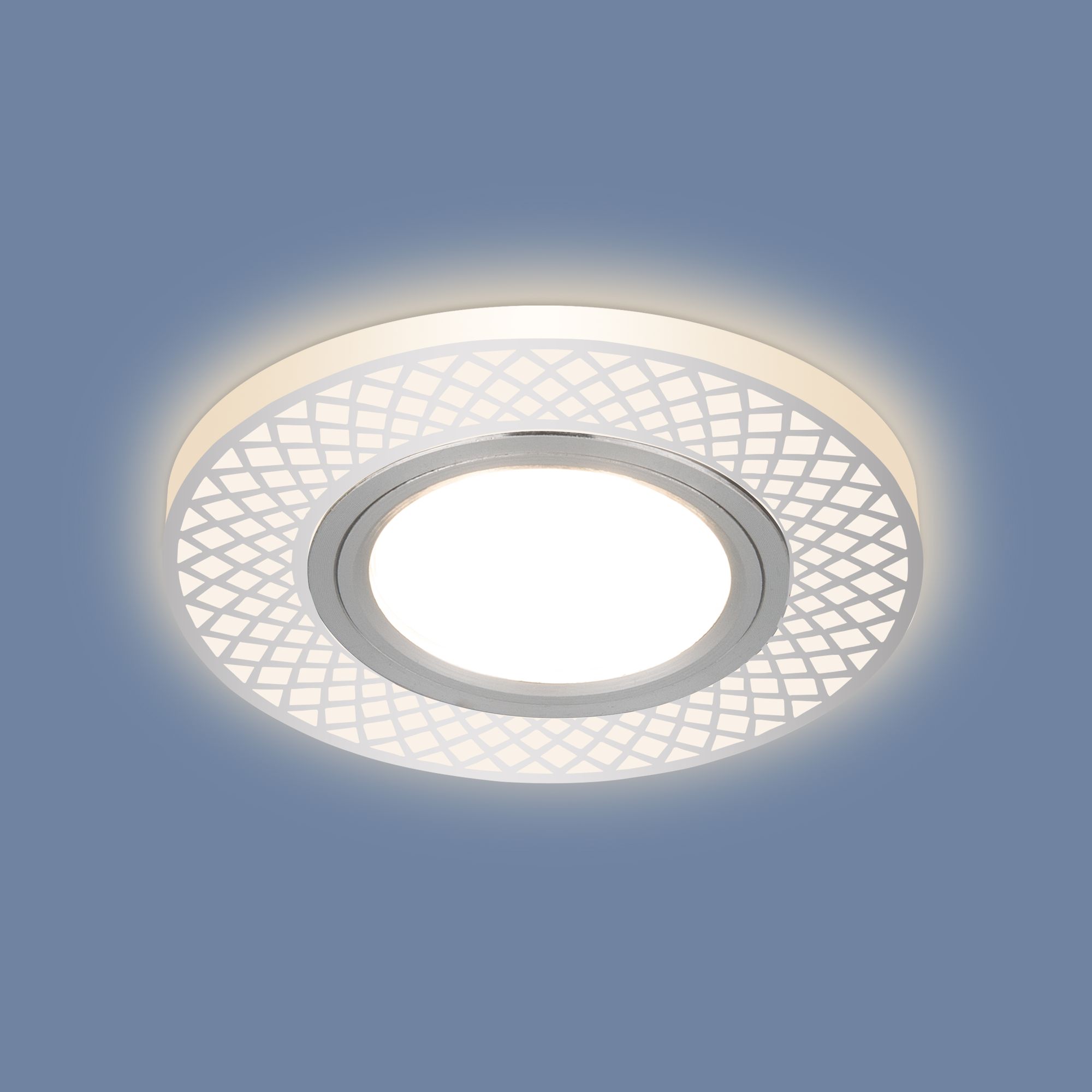 Встраиваемый потолочный светильник со светодиодной подсветкой 2232 MR16 CH хром