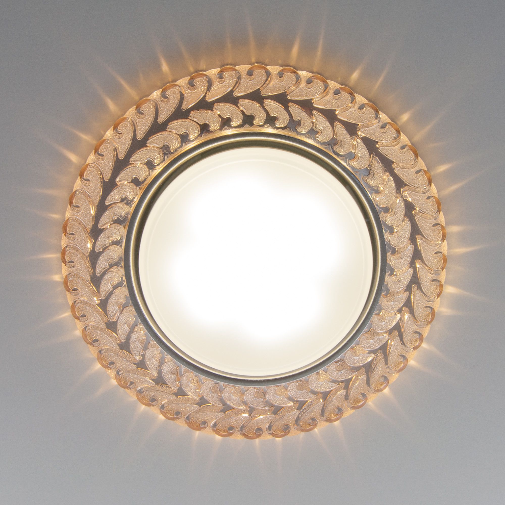 Встраиваемый точечный светильник с LED подсветкой 3027 GX53 GC тонированный