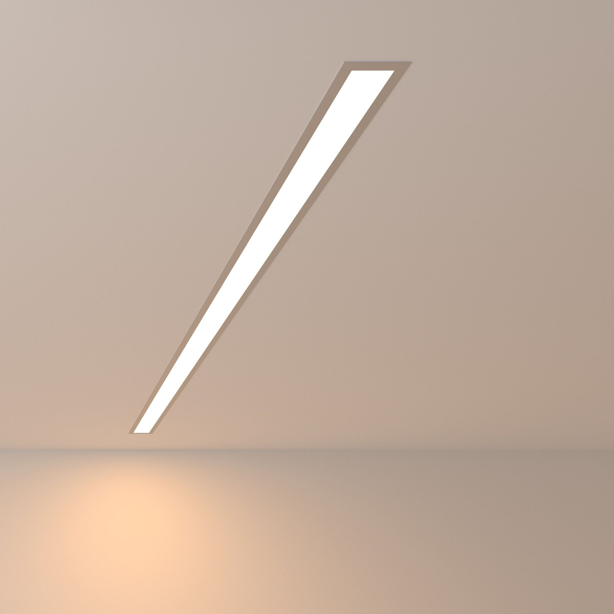 Линейный светодиодный встраиваемый светильник 128см 25Вт 3000К матовое серебро 101-300-128 101-300-128