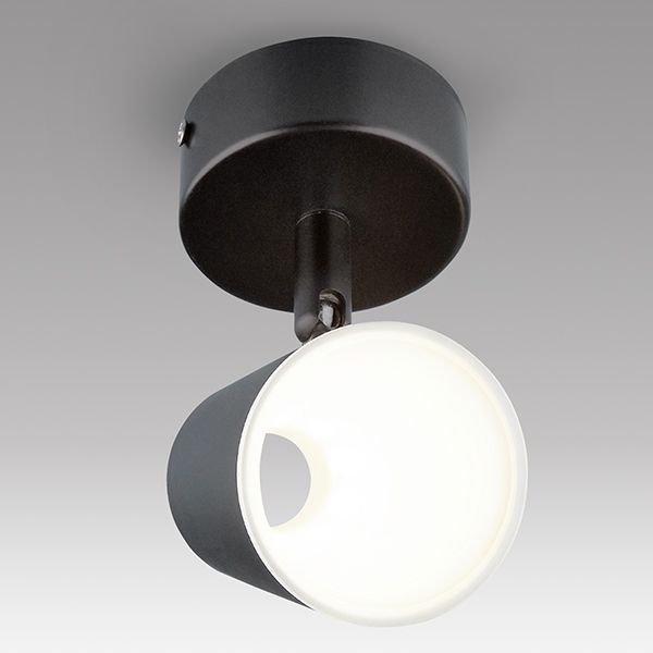 Настенно-потолочный светодиодный светильник DLR025 5W 4200K черный матовый DLR025 5W 4200K
