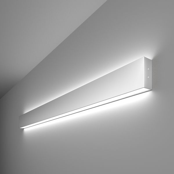 Линейный светодиодный накладной двусторонний светильник 103см 40Вт 6500K серебряный 101-100-40-103