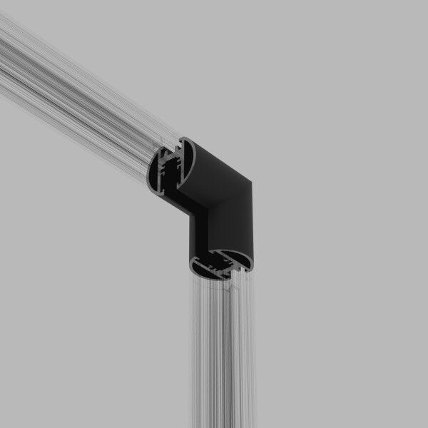 Mini Magnetic Коннектор угловой внутренний для накладного шинопровода Round черный 85216/00