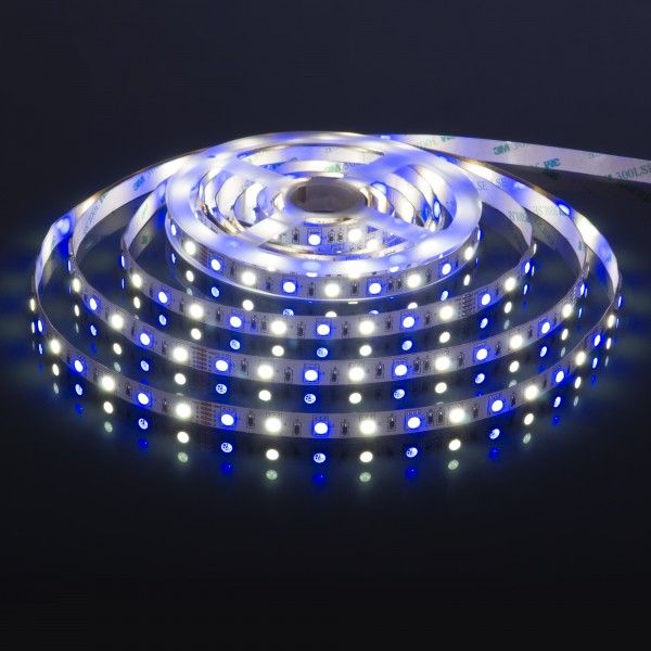 Светодиодная лента Лента светодиодная 24V 14,4W 60Led 5050+5050 IP20 MIX RGB/холодный белый, 5м