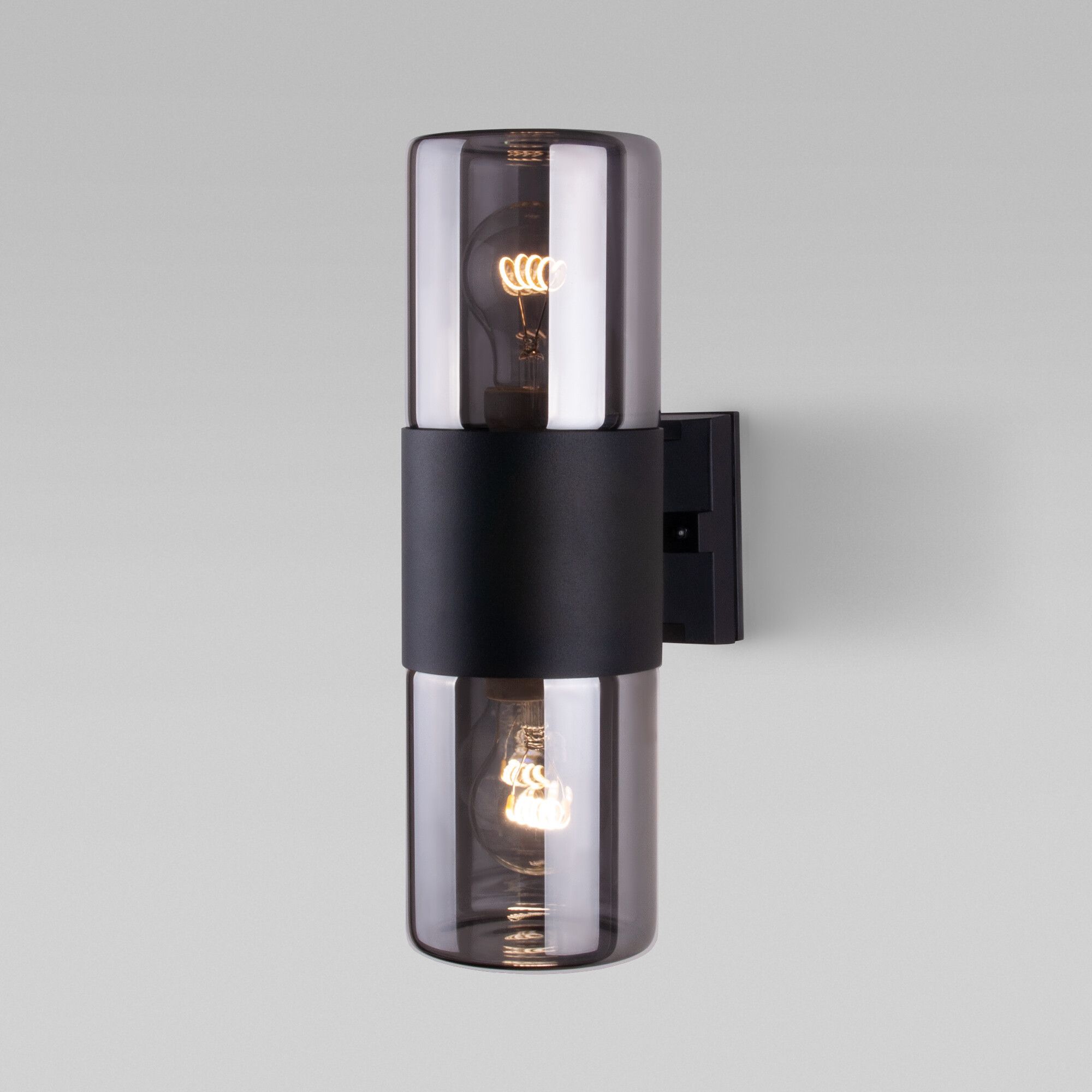 Уличный настенный светильник Roil чёрный/дымчатый плафон IP54 35125/D 35125/D