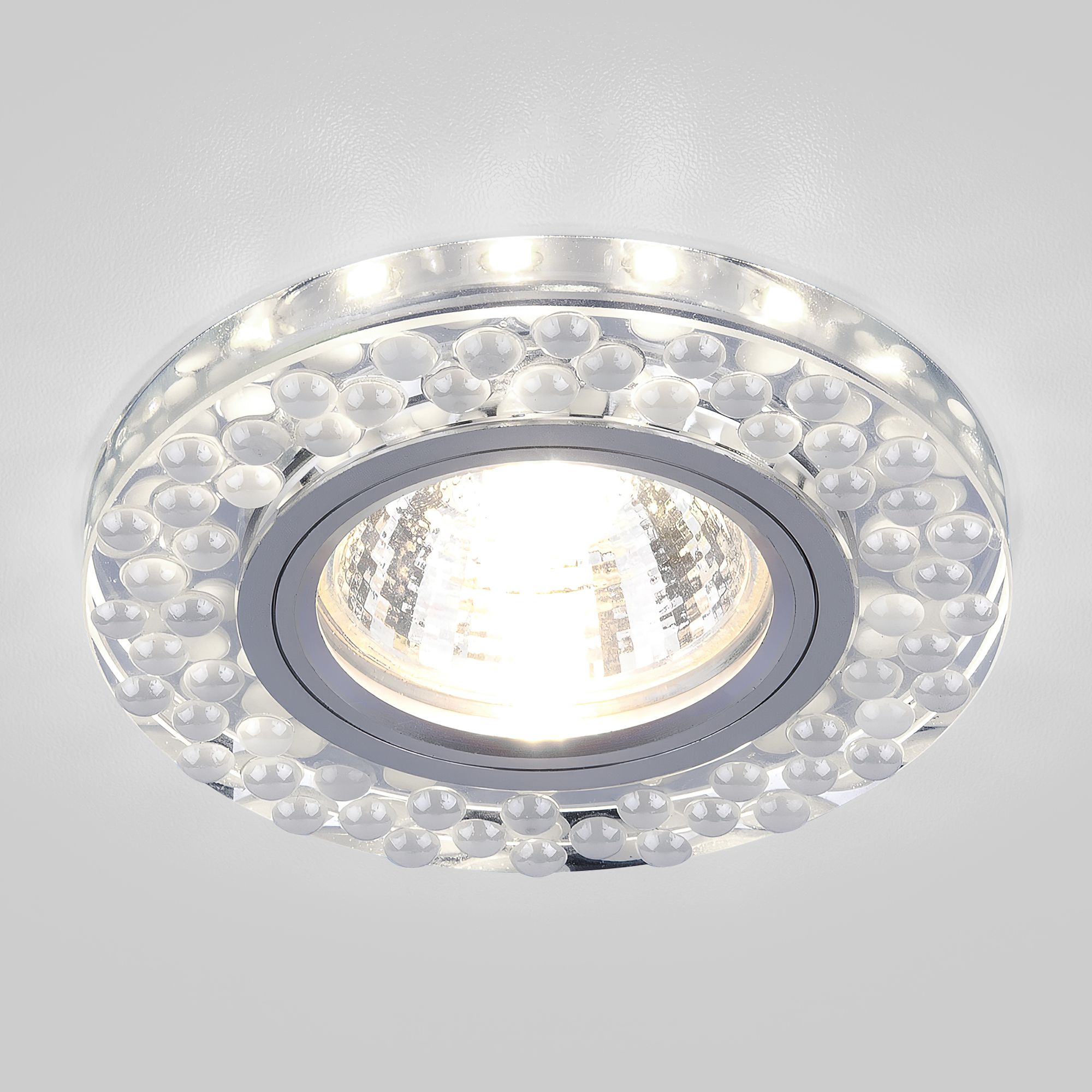 Встраиваемый точечный светильник с LED подсветкой 2194 MR16 SL/WH зеркальный/белый 2194 MR16
